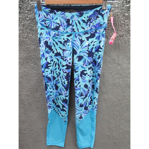 NWT Lilly Pulitzer Luxletic Weekender Midi IN TOO DEEP Leggings Women XS - Picture 1 of 11